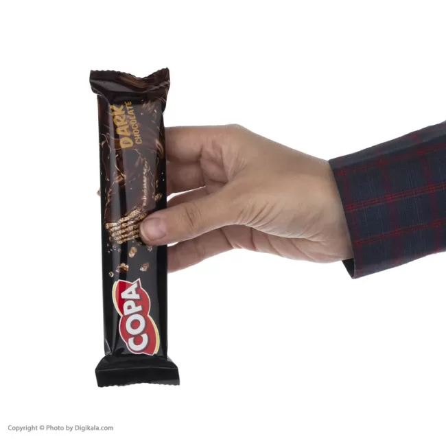ویفر کاکائویی کوپا با طعم شکلات تلخ - 40 گرم بسته 12 عددی 