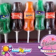 آبنبات چوبی طرح نوشابه